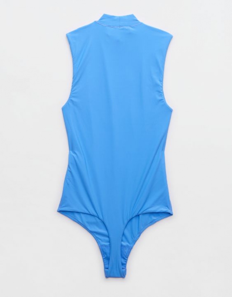 Body Aerie SMOOTHEZ Mock Neck Bleu Femme | SIE-08835433