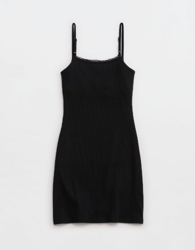 Peignoir Aerie Tank Mini Noir | GJN-91360093