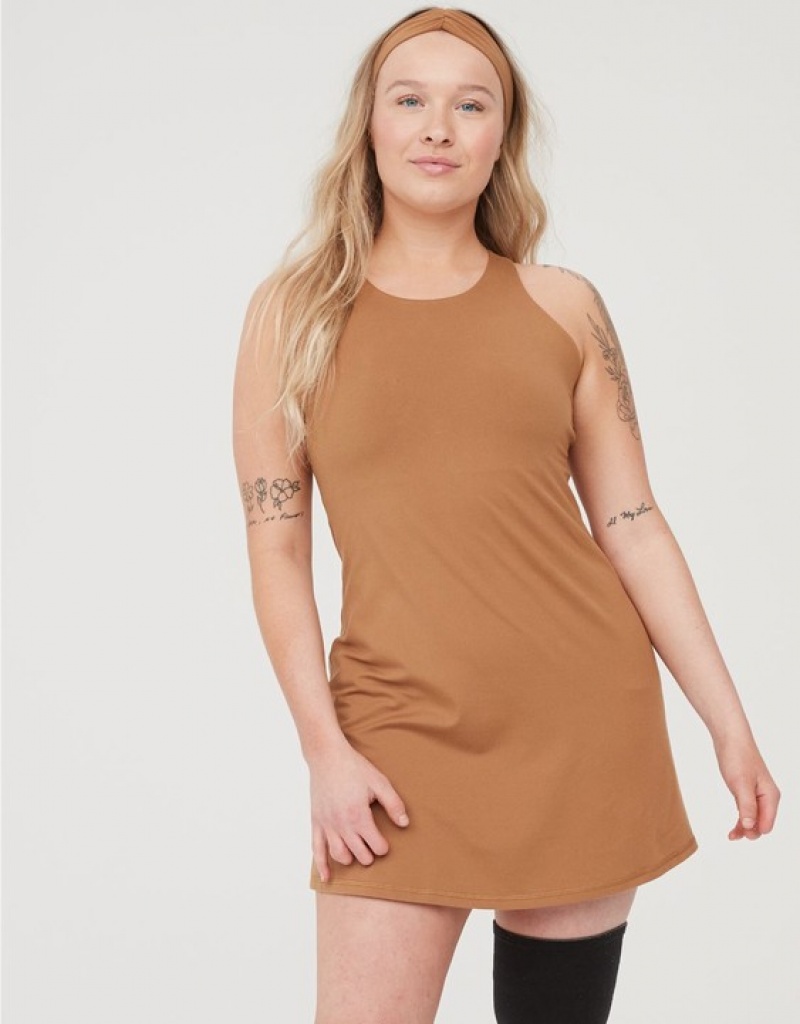 Peignoir Aerie OFFLINE By The Hugger High Neck Marron | ZWM-01632411