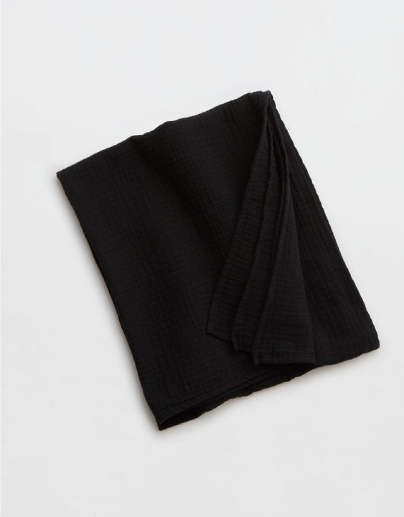 Jupes Aerie Gauze Mini Sarong Noir | XCY-04288246