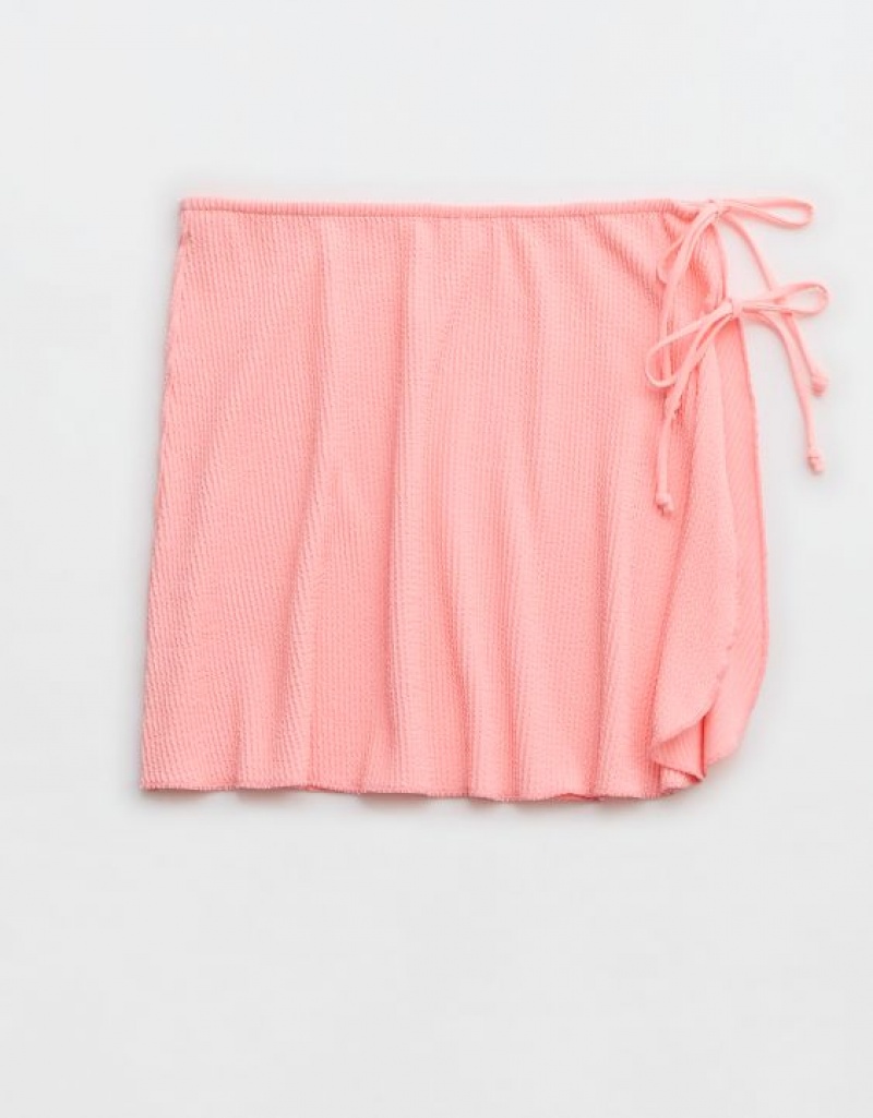 Jupes Aerie Shine Crinkle Swim Sarong Rose | ECJ-72674734