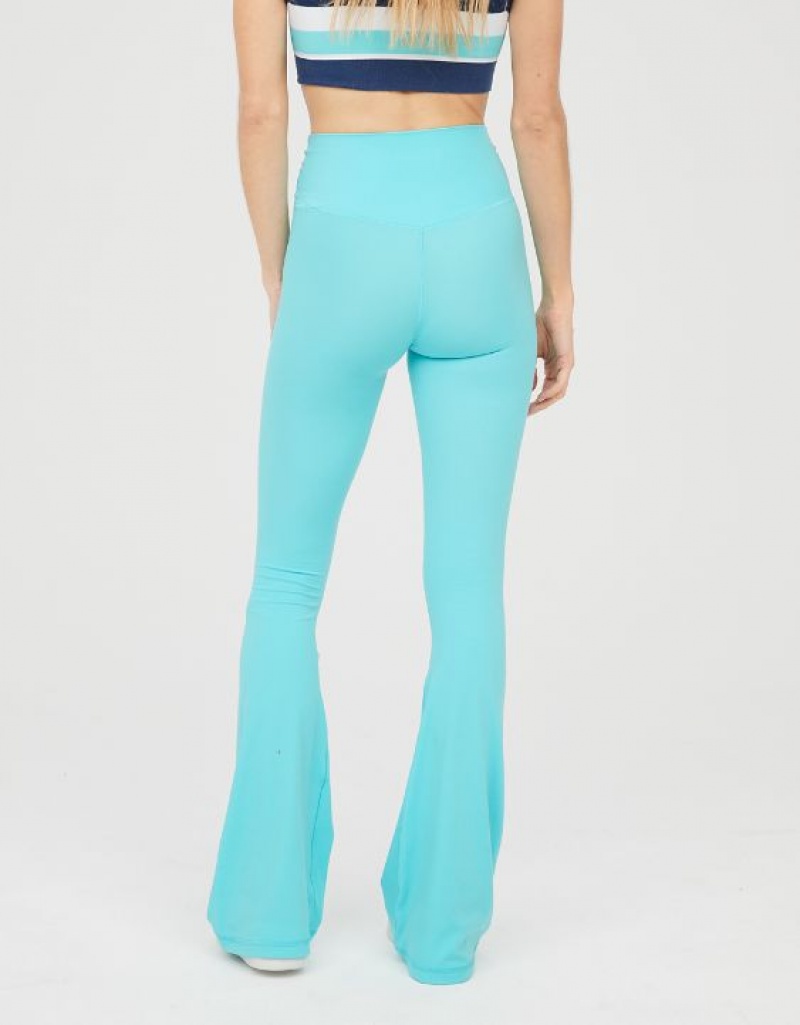 Leggings Aerie OFFLINE By Real Me High Waisted Crossover Flare Bleu | GFM-03072513