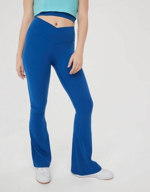 Leggings Aerie OFFLINE By Real Me High Waisted Crossover Flare Bleu | NRB-48456781