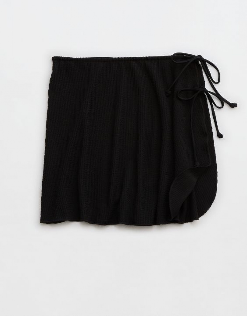 Jupes Aerie Shine Crinkle Swim Sarong Noir | EET-91978695