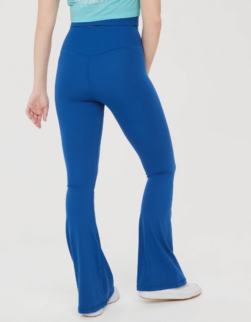 Leggings Aerie OFFLINE By Real Me High Waisted Crossover Flare Bleu | NRB-48456781