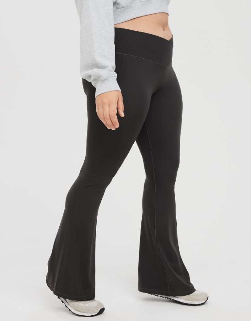 Leggings Aerie OFFLINE By Real Me High Waisted Crossover Flare Grise | SNA-40405061