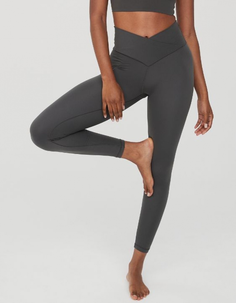 Leggings Aerie OFFLINE By Real Me High Waisted Crossover Grise | ERT-47005246