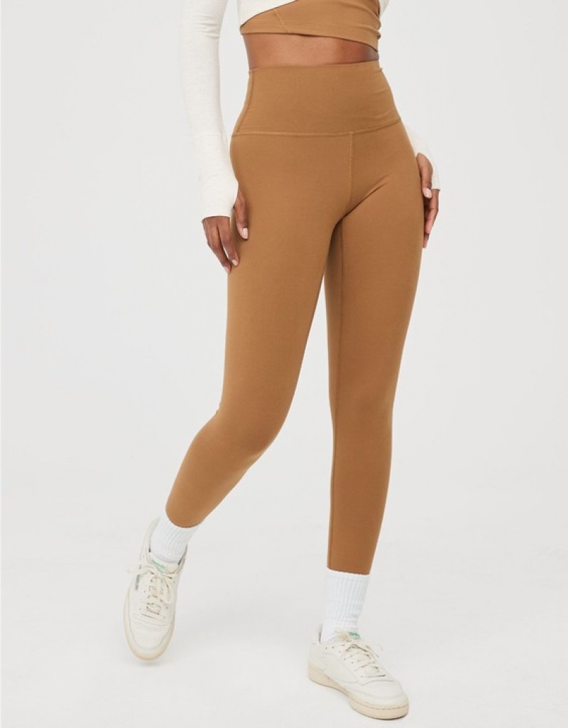 Leggings Aerie OFFLINE By The Hugger High Waisted Marron | XID-49358304