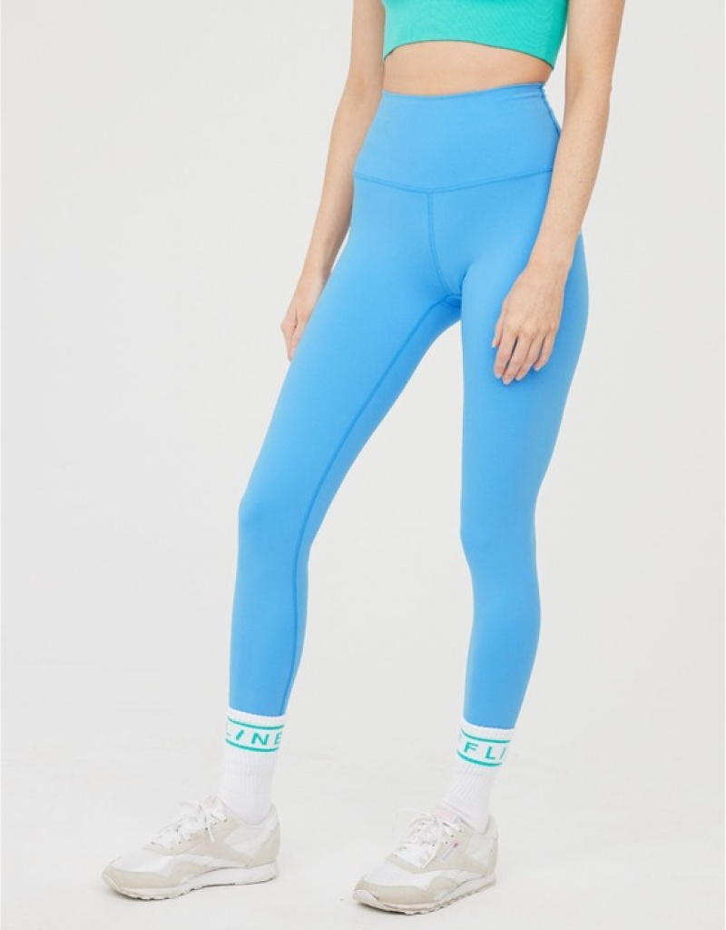 Leggings Aerie OFFLINE By The Hugger High Waisted Bleu | PRL-61619459