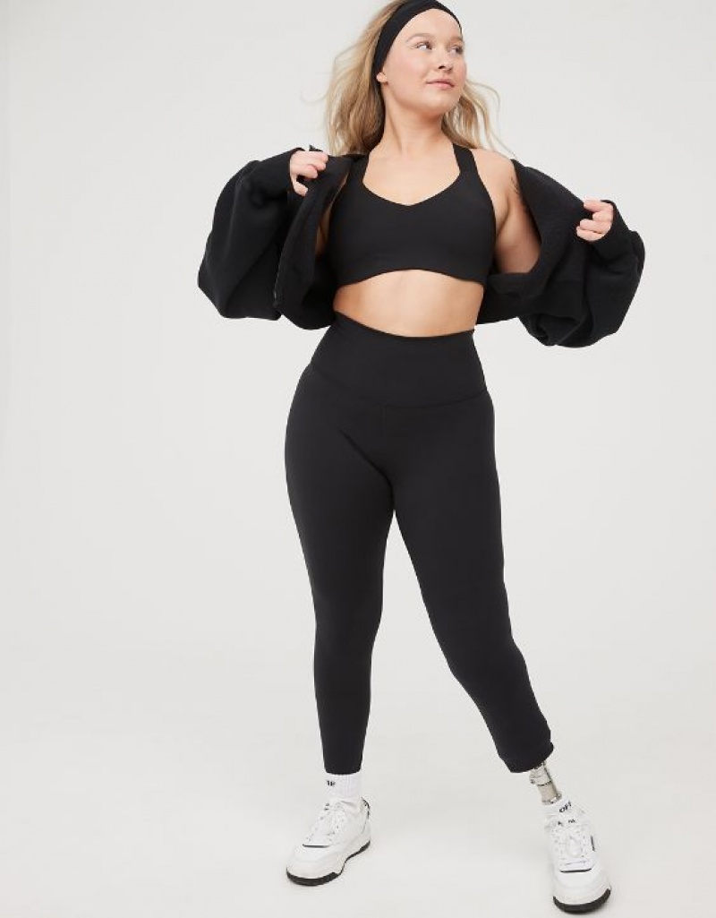 Leggings Aerie OFFLINE By The Hugger High Waisted Noir | DNQ-62895170