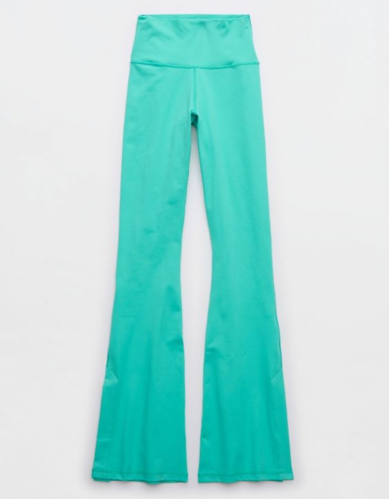 Leggings Aerie OFFLINE By The Hugger Split-Hemcut Turquoise | ZZZ-86166831