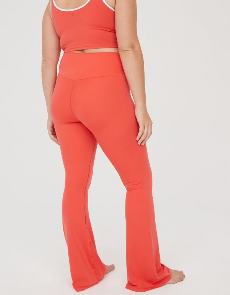 Leggings Aerie OFFLINE By Real Me High Waisted Crossover Flare Rouge | YKA-47683116