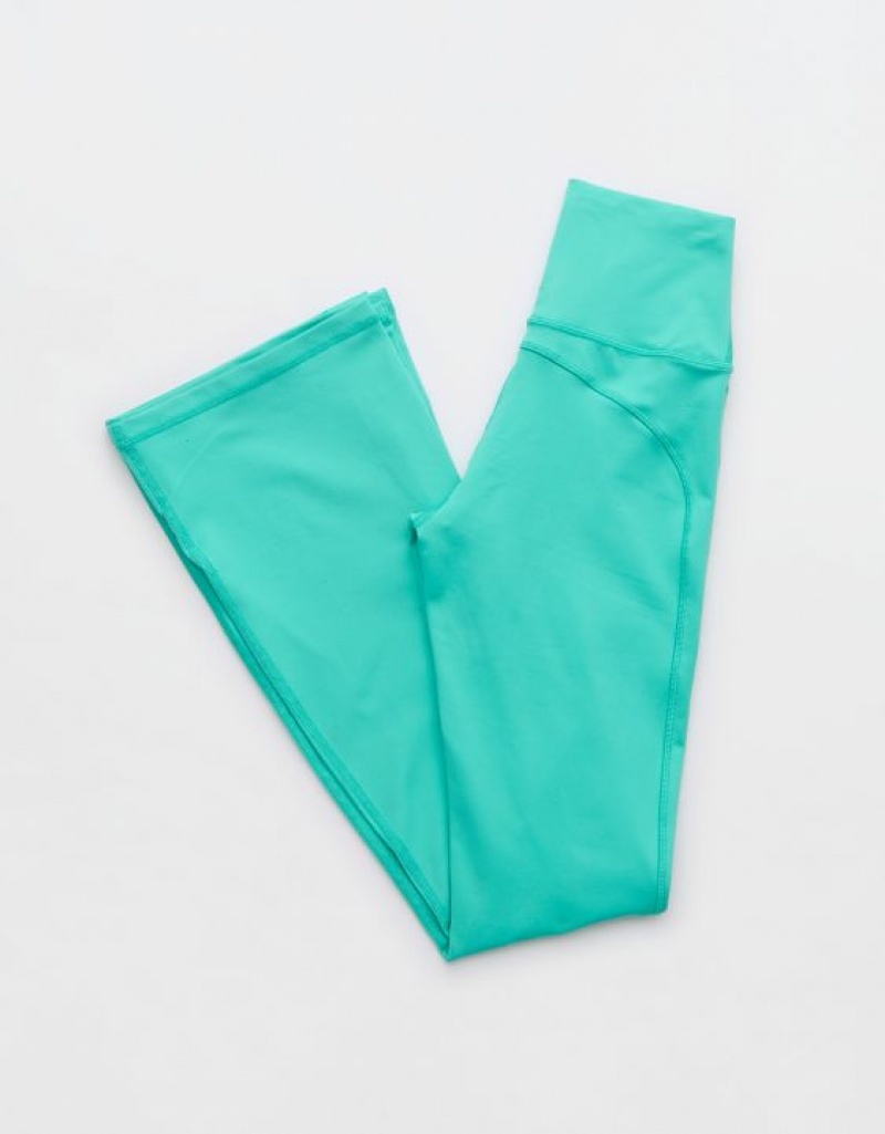 Leggings Aerie OFFLINE By The Hugger Split-Hemcut Turquoise | ZZZ-86166831