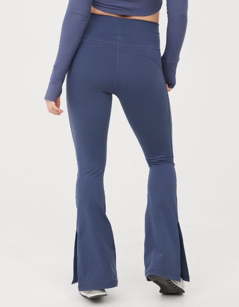 Leggings Aerie OFFLINE By The Hugger Split-Hemcut Bleu | HPR-37019096