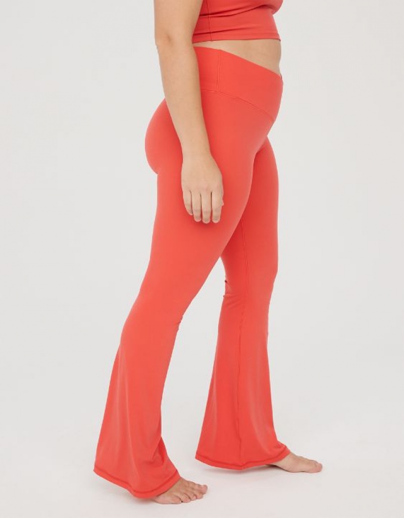 Leggings Aerie OFFLINE By Real Me High Waisted Crossover Flare Rouge | YKA-47683116