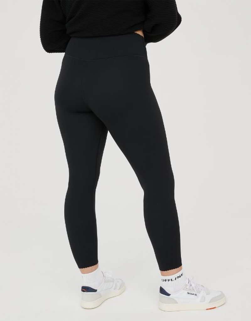 Leggings Aerie OFFLINE By Real Me XTRA Hold Up! Scallop Noir | XXM-49874073