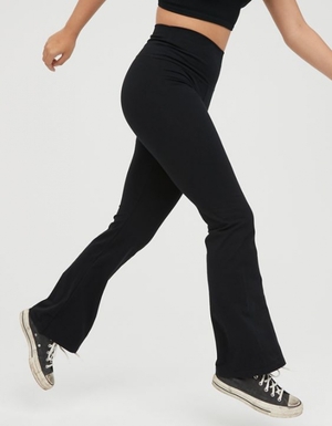 Leggings Aerie OFFLINE By OG High Waisted Flare Noir | CXZ-30136737