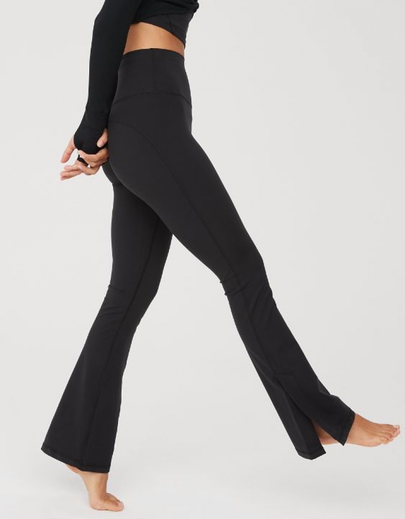 Leggings Aerie OFFLINE By The Hugger Split-Hemcut Noir | RDY-90300290