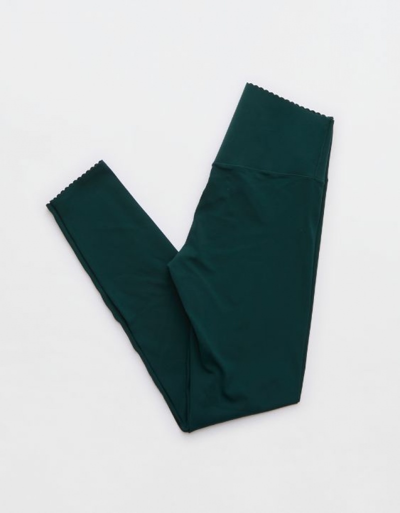 Leggings Aerie OFFLINE By Real Me XTRA Hold Up! Scallop Vert Foncé | PKS-16466921