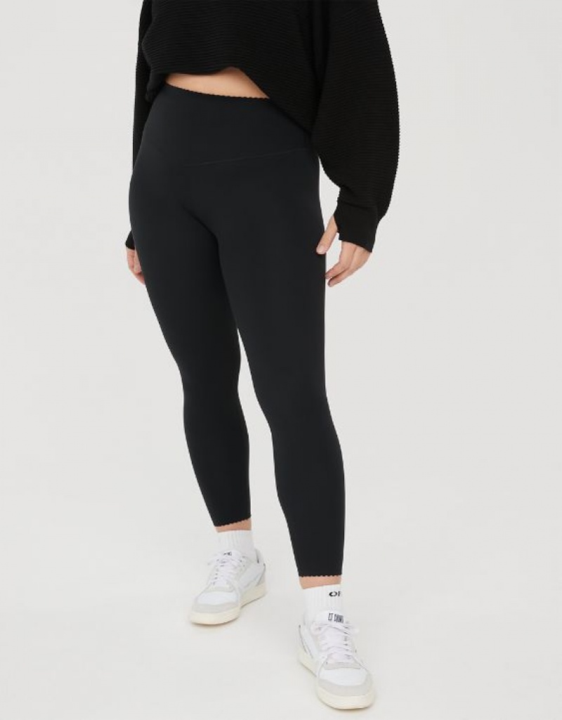 Leggings Aerie OFFLINE By Real Me XTRA Hold Up! Scallop Noir | XXM-49874073