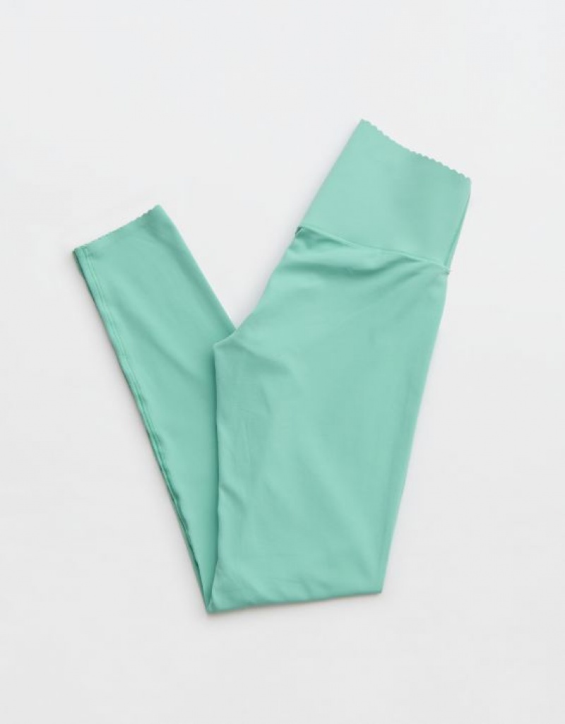 Leggings Aerie OFFLINE By Real Me XTRA Hold Up! Scallop Turquoise | MLQ-39347012