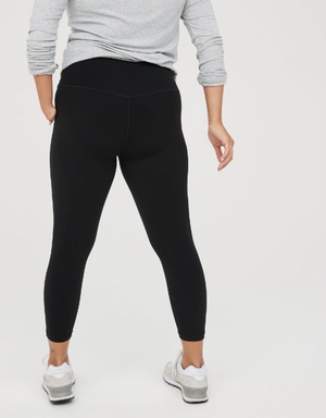 Leggings Aerie OFFLINE By Real Me High Waisted Cropped Noir | EZQ-64998937