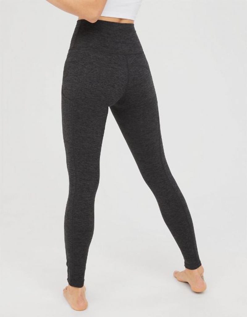 Leggings Aerie OFFLINE By The Hugger High Waisted Pocket Grise | CWW-41423035