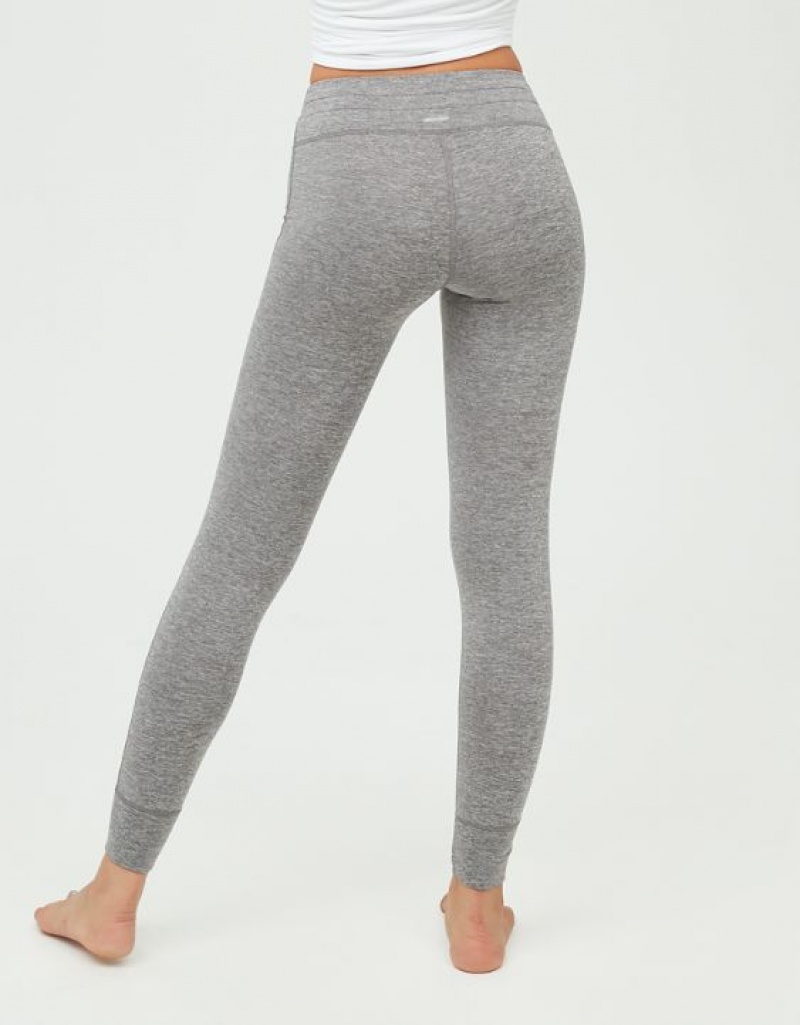 Leggings Aerie OFFLINE By Warmup Drawcord Grise | NZW-96866293