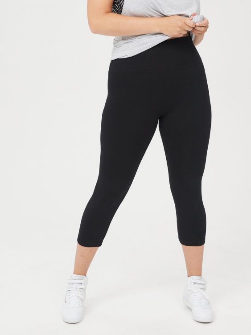 Leggings Aerie OFFLINE By OG High Waisted Cropped Noir | AEU-37449042