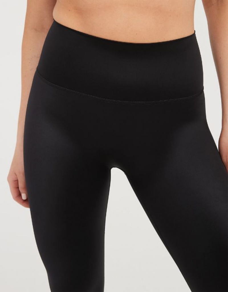 Leggings Aerie OFFLINE By Liquid Shine High Waisted Noir | TEL-55598088