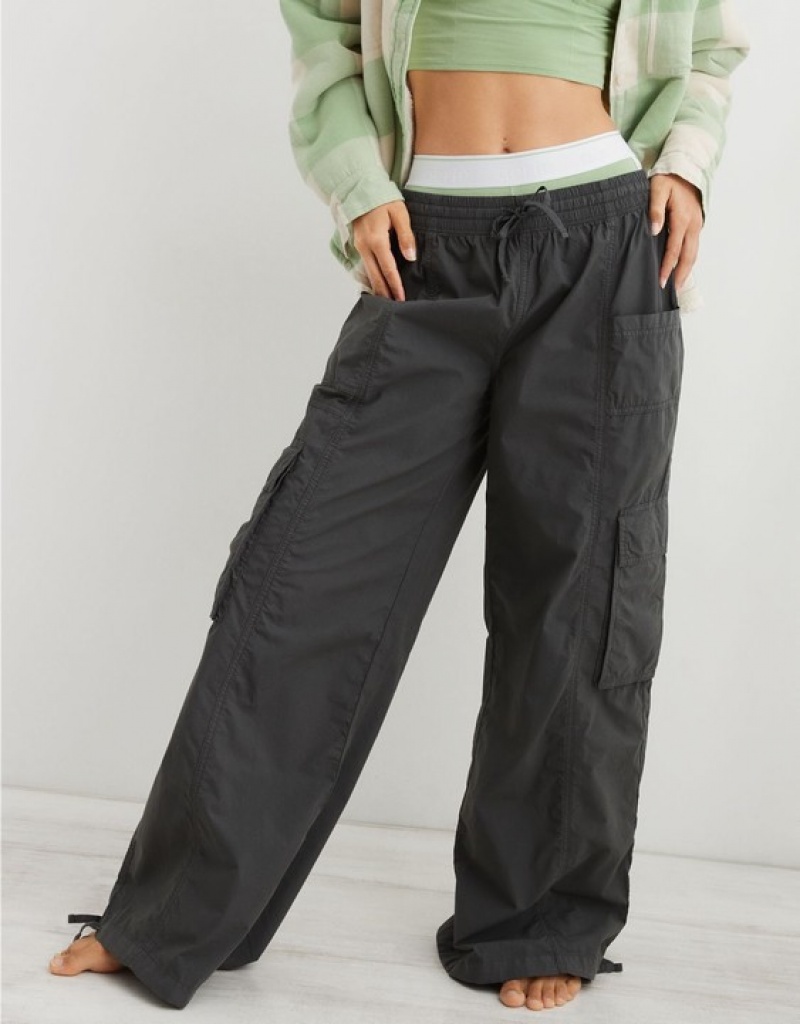 Pantalon Aerie High Waisted Go-For-Itgy Cargo Grise | ZXH-76812012