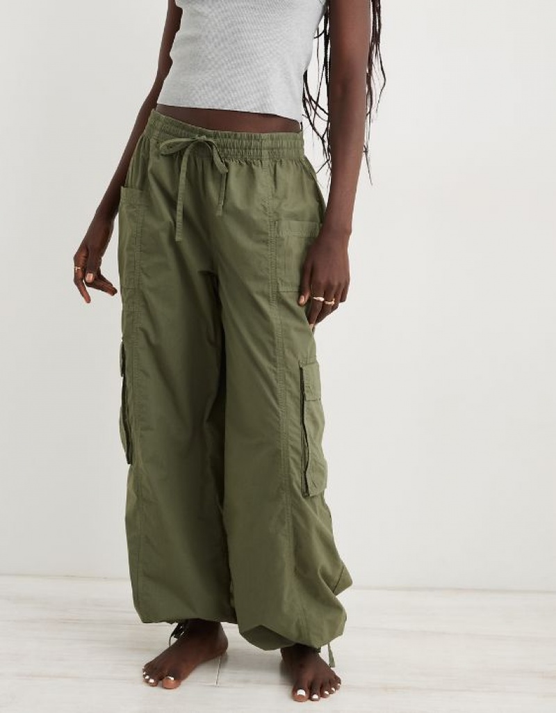 Pantalon Aerie High Waisted Go-For-Itgy Cargo Vert Olive | TBN-04910336