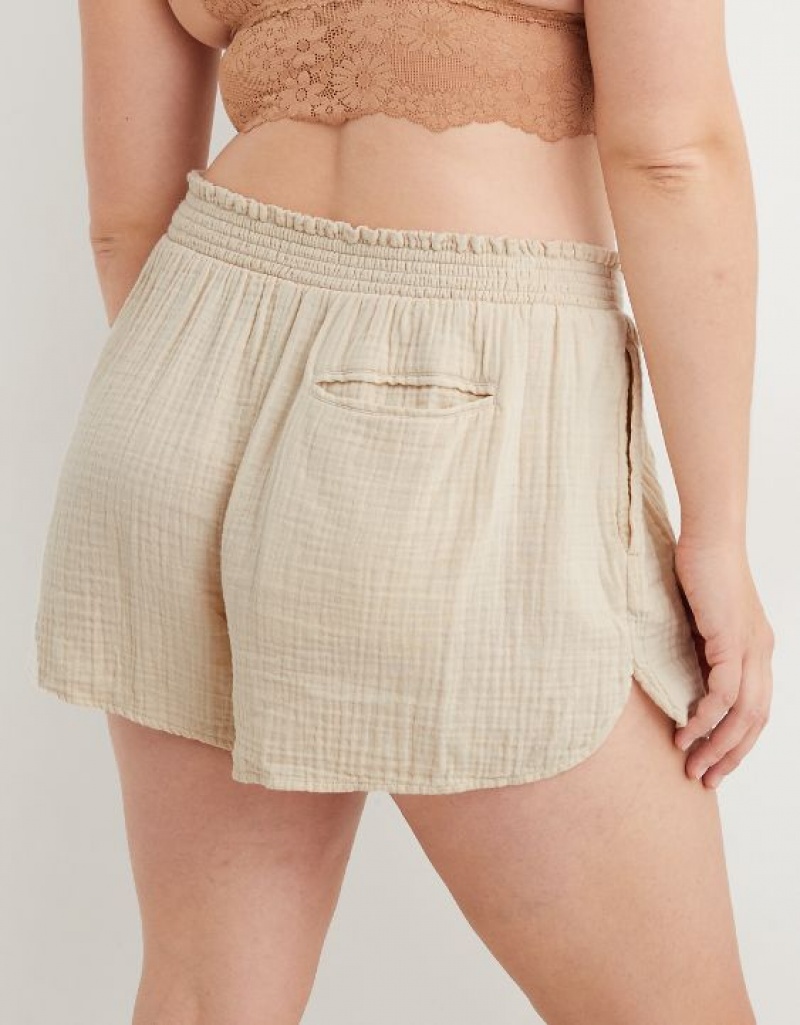 Short Aerie High Waisted Pool-To-Party Beige | KPP-56922692