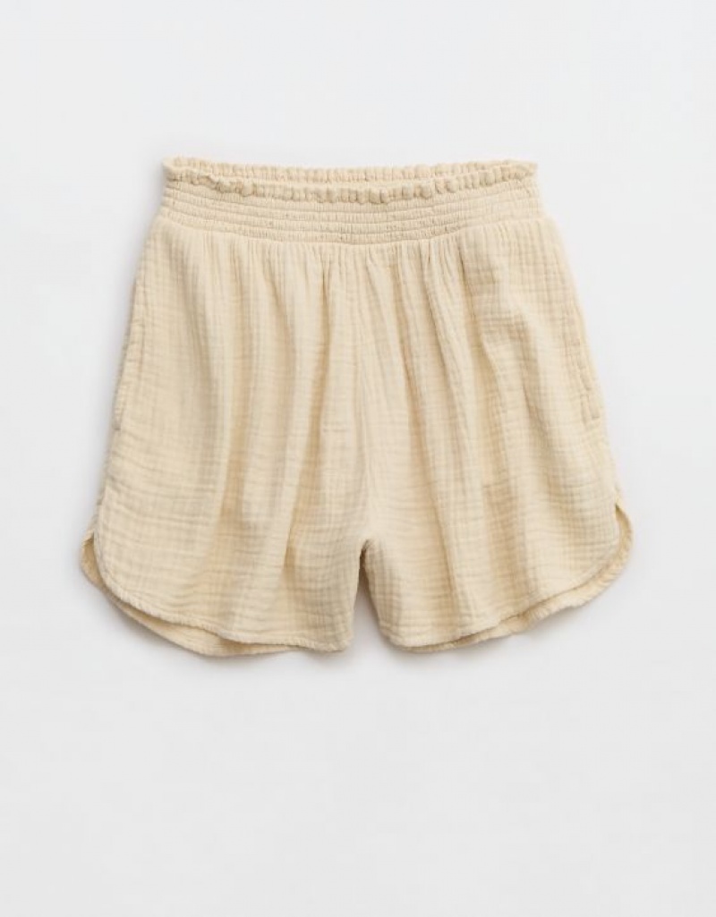 Short Aerie High Waisted Pool-To-Party Beige | KPP-56922692