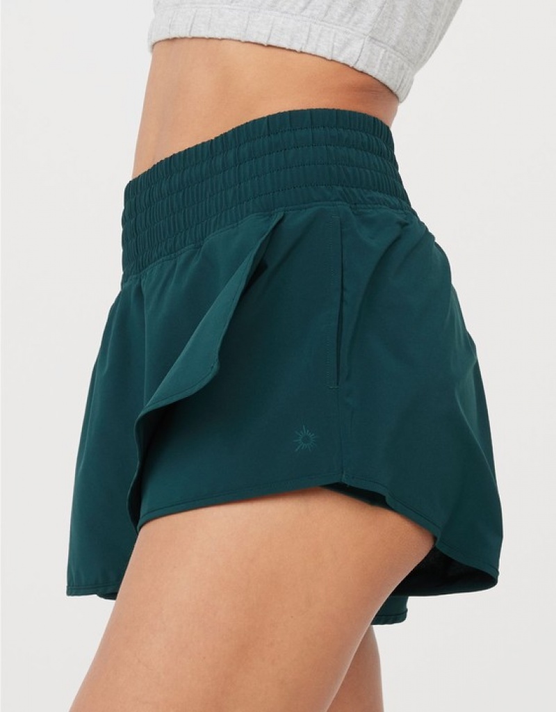 Short Aerie OFFLINE By High Rise Hot Stuff Vert Foncé | XKW-47529665