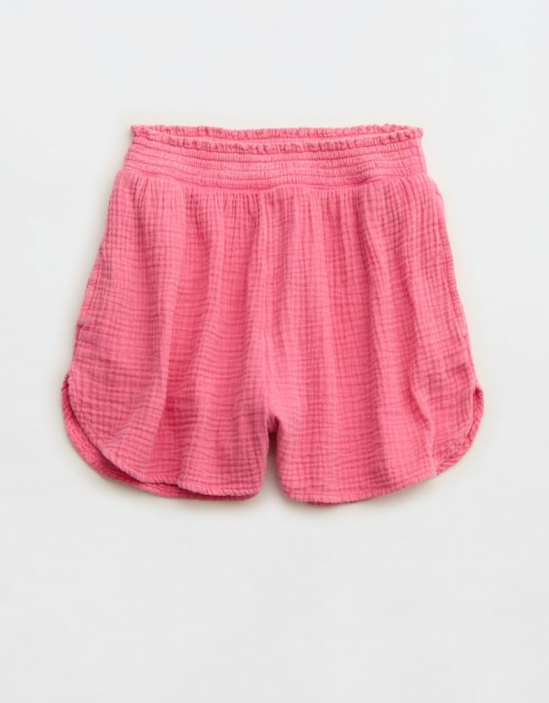 Short Aerie High Waisted Pool-To-Party Rose | FWG-34700446