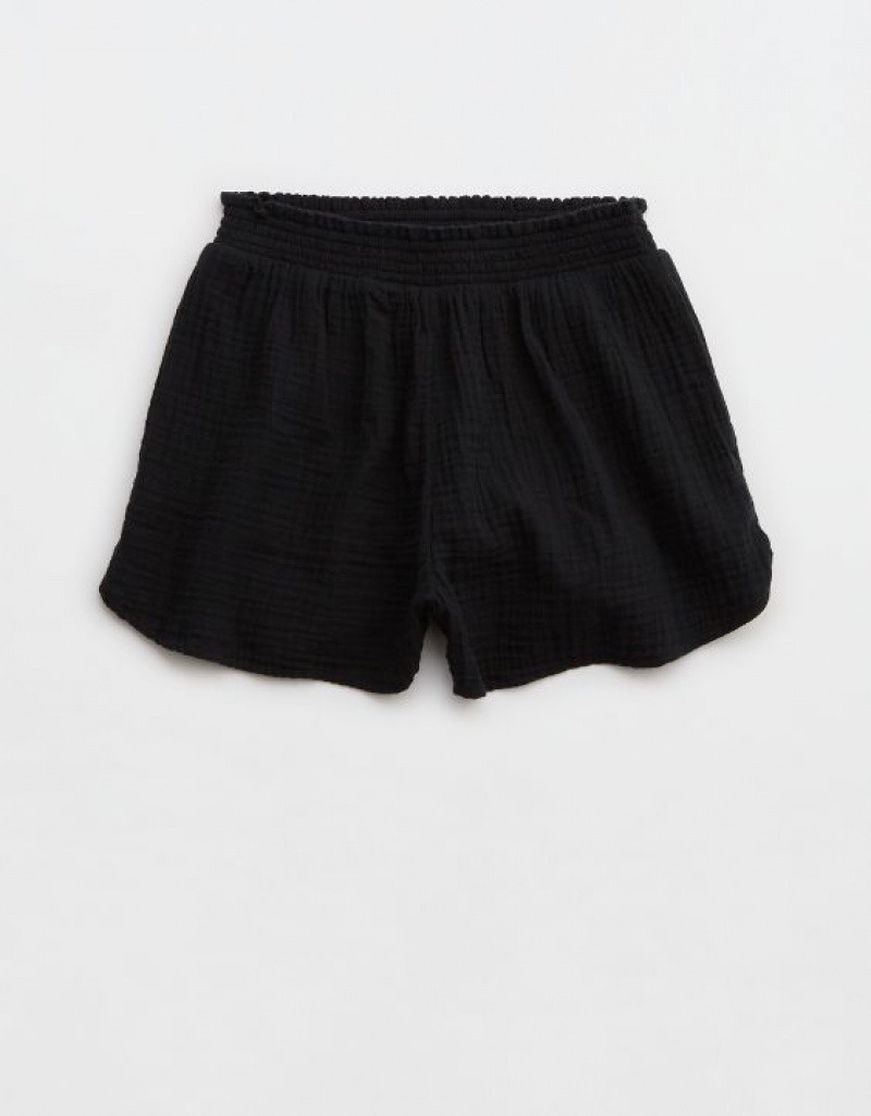 Short Aerie High Waisted Pool-To-Party Noir | UQC-13764004