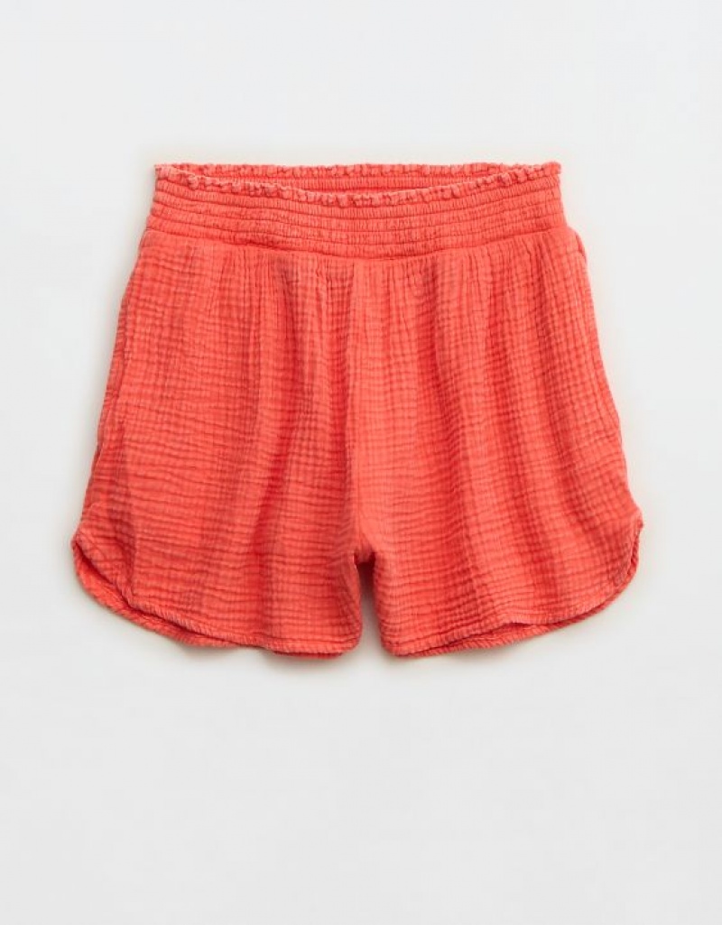 Short Aerie High Waisted Pool-To-Party Rouge | RFA-96322739