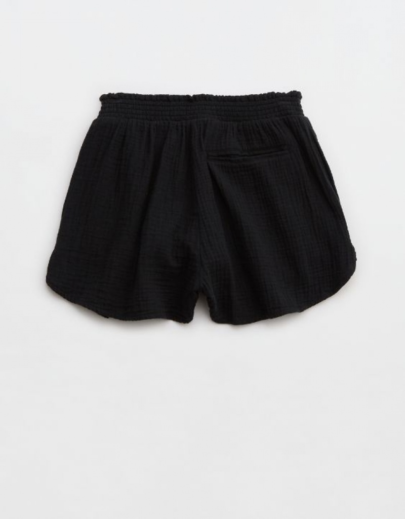 Short Aerie High Waisted Pool-To-Party Noir | UQC-13764004