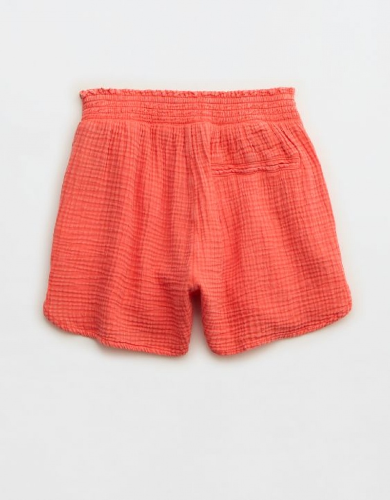 Short Aerie High Waisted Pool-To-Party Rouge | RFA-96322739