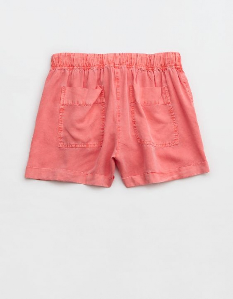 Short Aerie High Waisted Tie Taille Corail | PRM-66570929