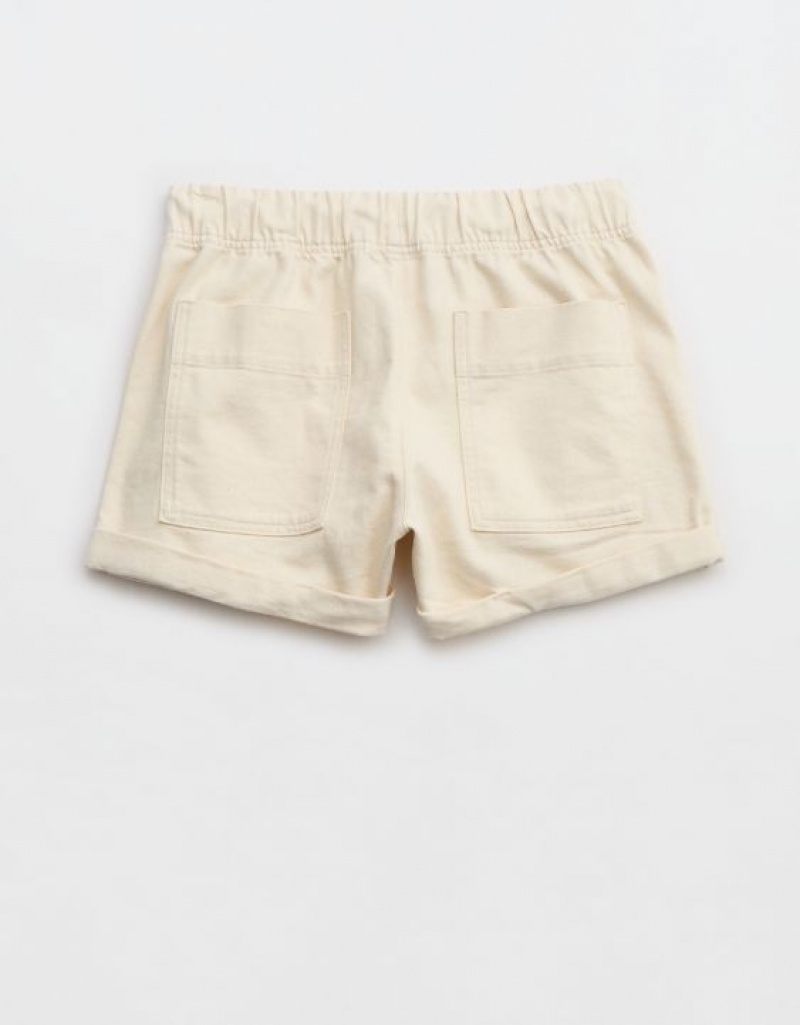 Short Aerie High Waisted Tie Taille Blanche | EPB-04901376