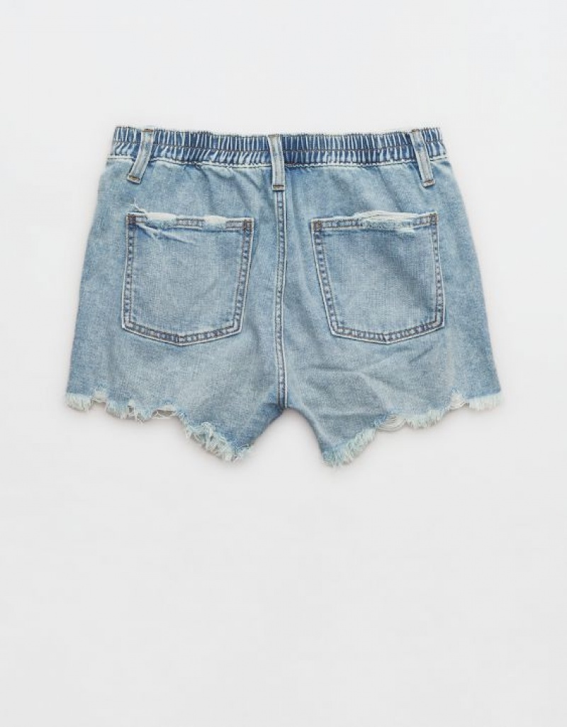 Short Aerie Daydream Denim Bleu Clair | BJD-19491057