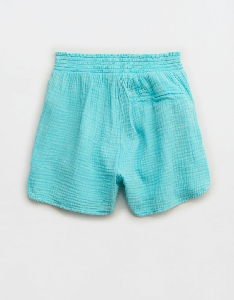 Short Aerie High Waisted Pool-To-Party Bleu | USY-49405080