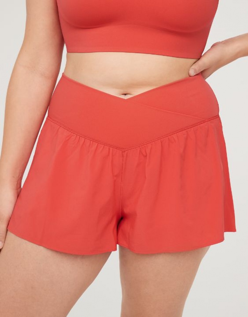 Short Aerie OFFLINE By Real Me Crossover Flowy Rouge | YIE-84325192