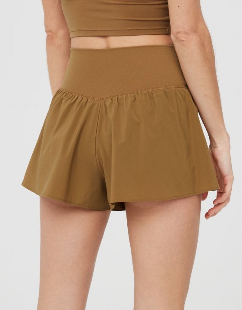 Short Aerie OFFLINE By Real Me Crossover Flowy Marron | HTI-99628765