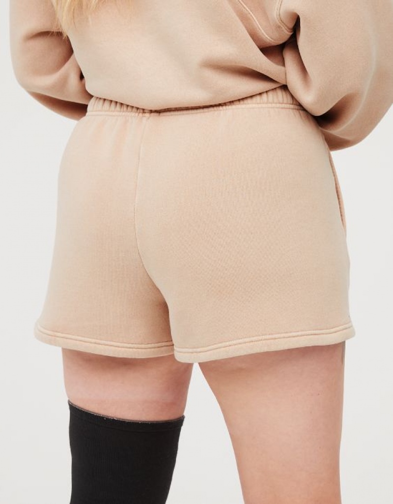 Short Aerie OFFLINE By Cloud Fleece Beige | YUF-97688389