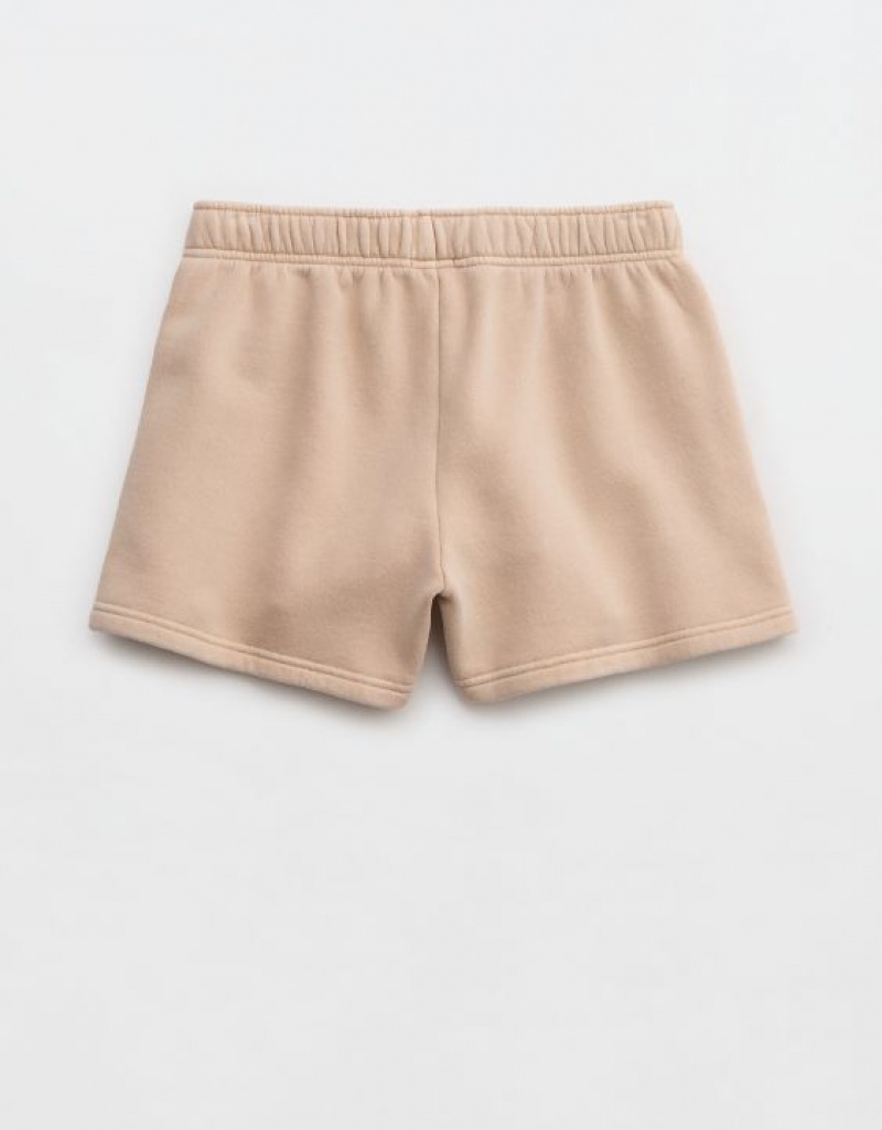 Short Aerie OFFLINE By Cloud Fleece Beige | YUF-97688389