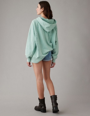 Sweat a Capuche Aerie Big Hug Oversized Vert | RQN-01773284