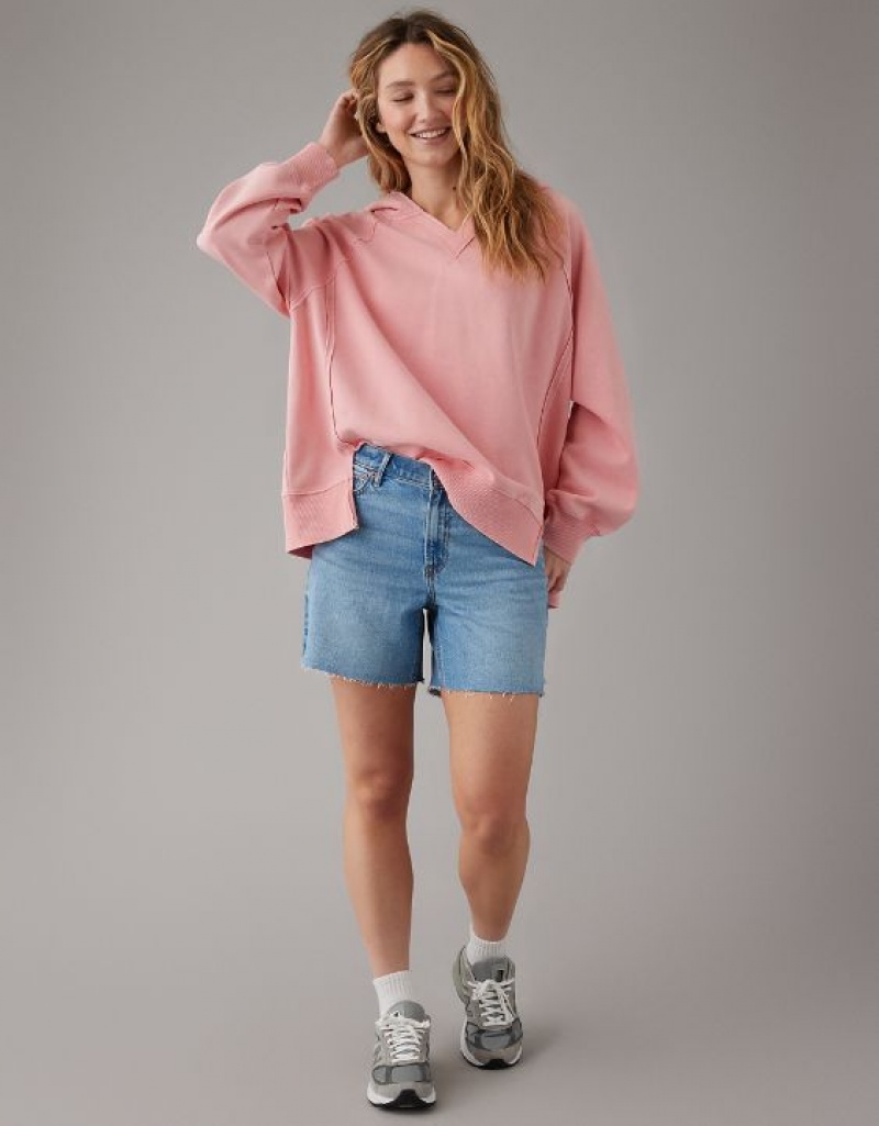 Sweat a Capuche Aerie Big Hug Oversized Rose | DMM-94631055